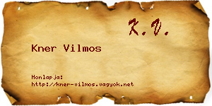 Kner Vilmos névjegykártya